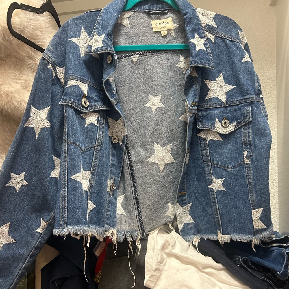 Embroidered Star Denim Jacket